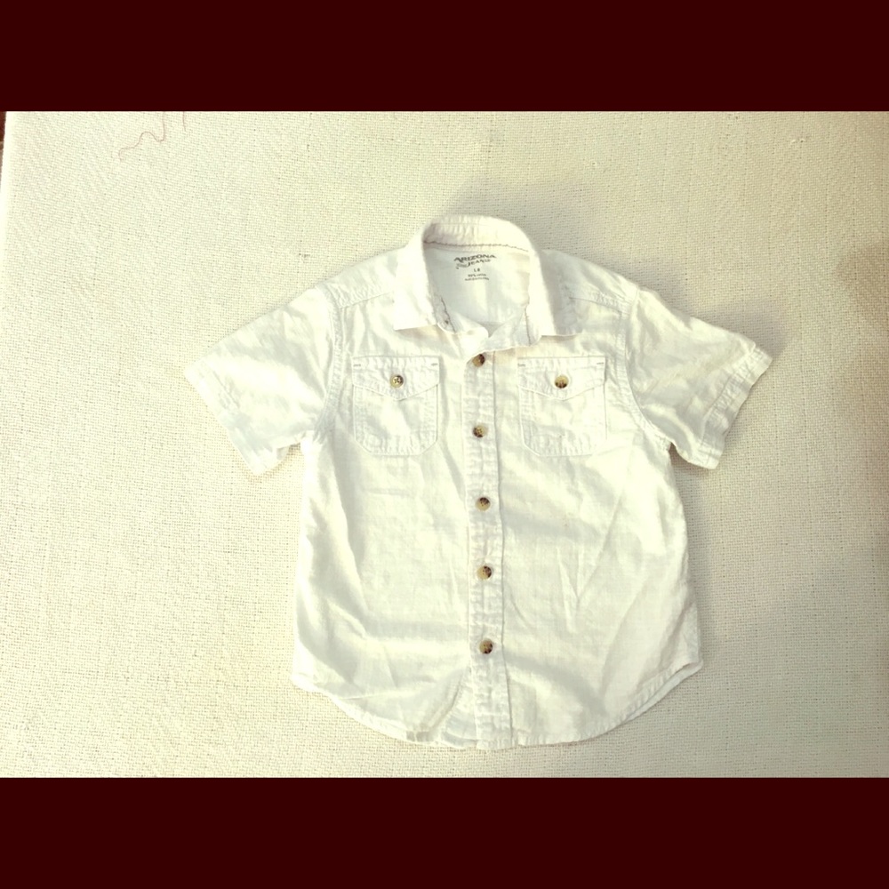 White Button down t-Shirt